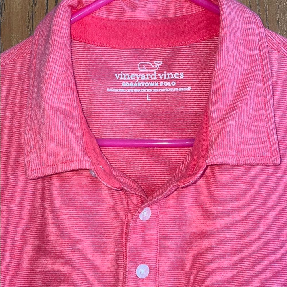 Vineyard Vines Men's Salmon Polo Shirt - Edgardtown - Picture 3 of 5